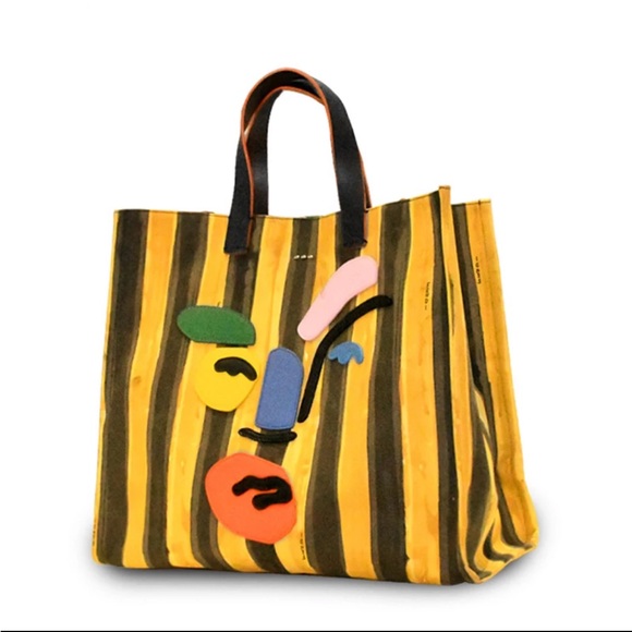 Art Canvas Striped Tote - Picture 4 of 11